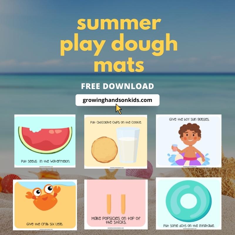 Summer Play Dough Mats Free Printable - Growing Hands-On Kids